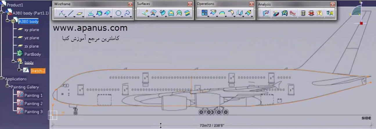 بلوپرینت blueprint هواپیما