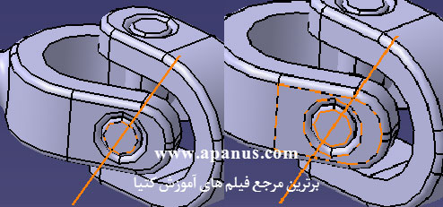 انتخاب صفحه شفت در مفصل Revolve